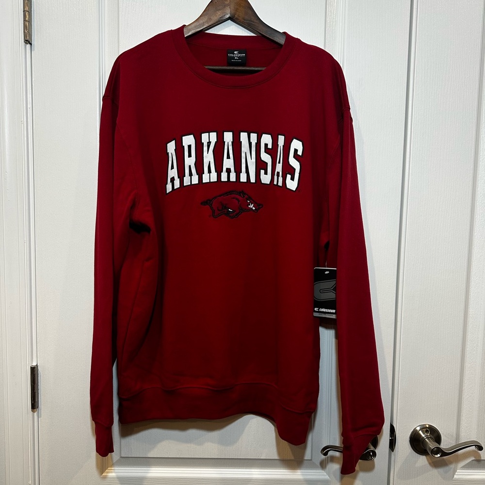 University of Arkansas Embroidered Crewneck
